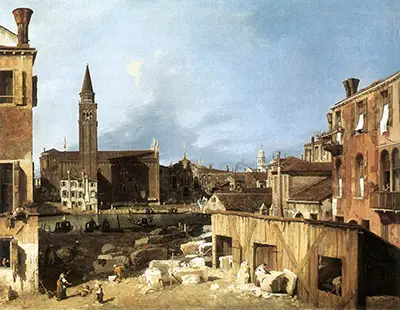 The Stonemason's Yard Canaletto